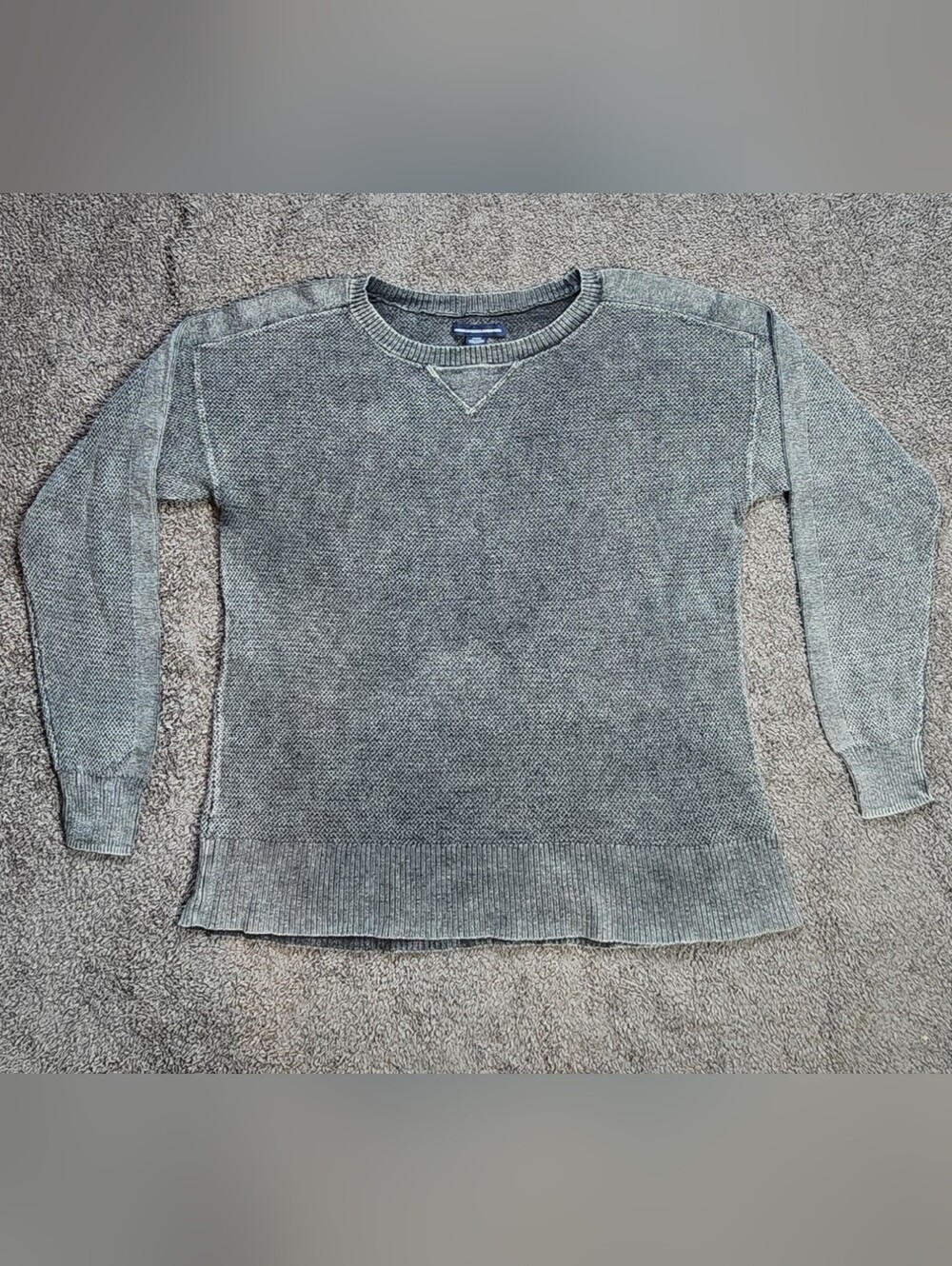 Grey American Eagle Crewneck Sweater